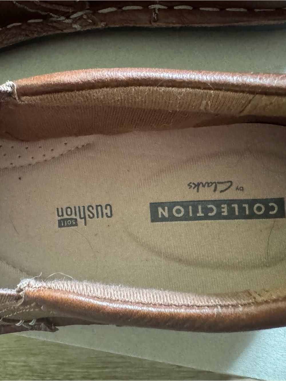 Clarks Women’s Chestnut Janice Barrie Slip-On Leather Loafers Size 8 - Picture 4 of 5